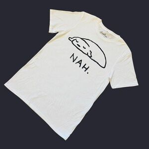 Funny Humor NAH. Threadless Fox Shiver White T-Shirt Dog Nap NEW Size Small